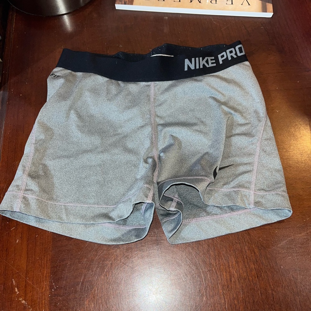 Gray Nike pro shorts